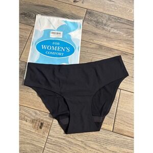 For Womens Comfort Period Underwear Women XL Black Seamless Leak Proof Hipster